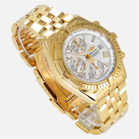 breitling watch gold|solid gold breitling watch.